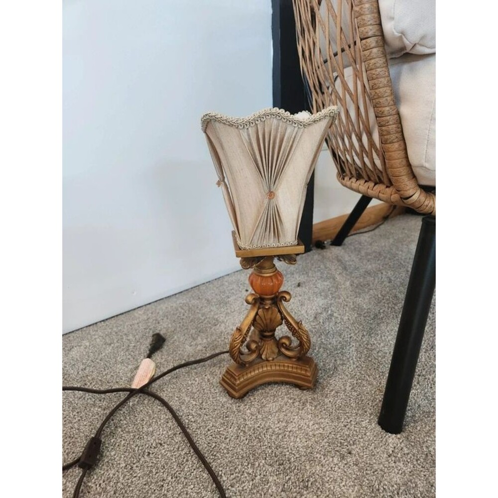 vintage Hollywood Regency / Art Deco style accent torchère table lamp